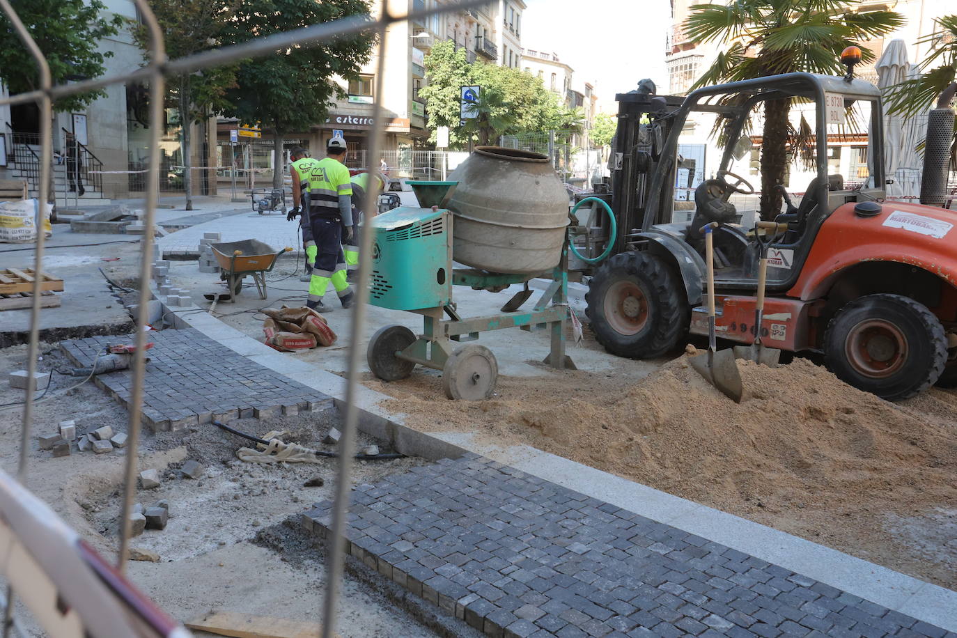 Obras del proyecto LIFE Vía de la Plata en el centro de Salamanca