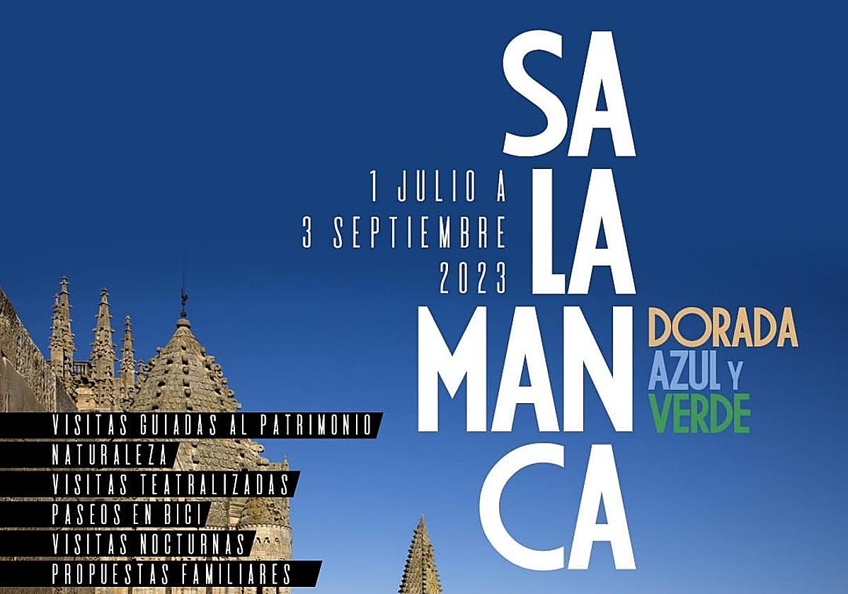 Cartel del 'Salamanca Dorada, Azul y Verde'.