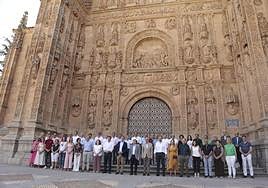 Los candidatos del PP en un acto en Salamanca.