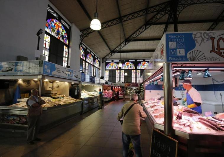 Puestos del mercado de Salamanca.