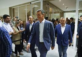 Pedro Sánchez, a su llegada al Congreso.