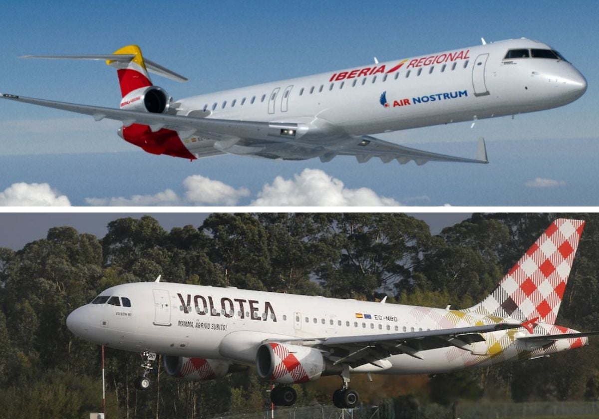 Imagen de archivo de las dos compañías que vuelan desde Salamanca.