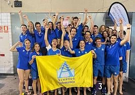 Integrantes del Club Acuático Salamanca en el último campeonato de Castilla y León.