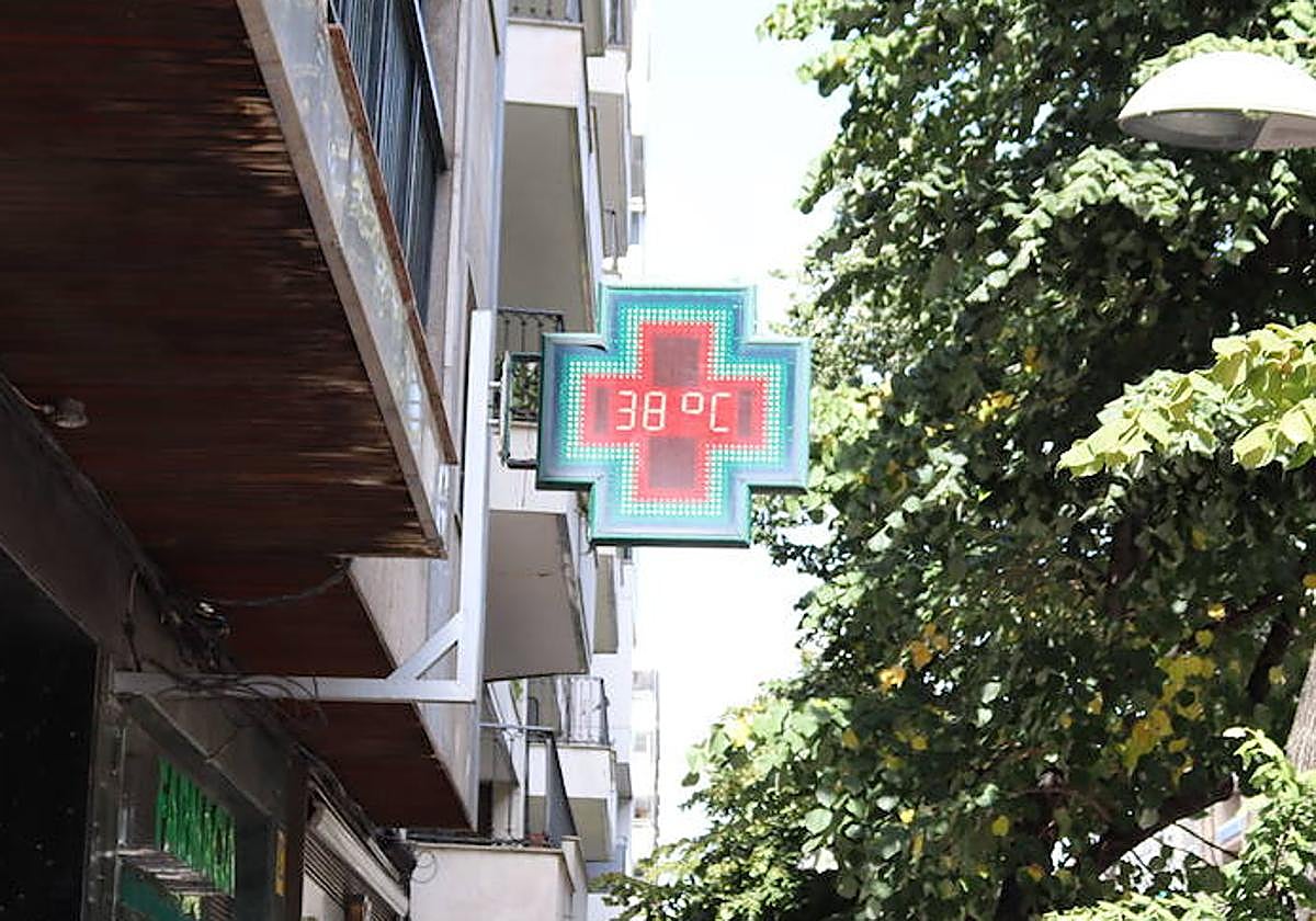 Termómetro del centro de Salamanca en la última ola de calor.