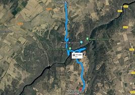 Cortada la carretera entre Herguijuela de Ciudad Rodrigo y La Encina.