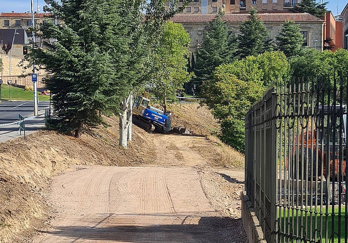 Nuevo tramo de obras para el carril bici.