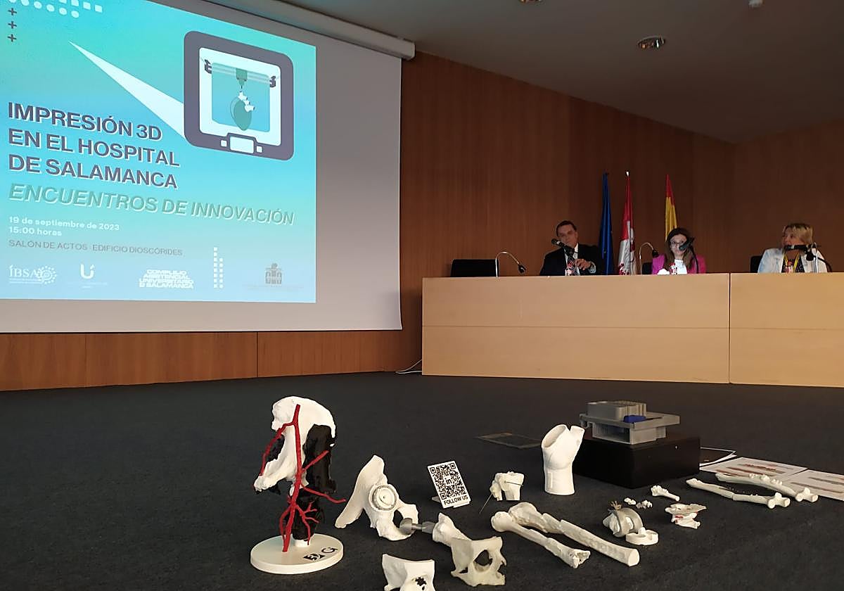 Salón de Actos del edificio Dioscórides durante la jornada sobre impresión 3D.