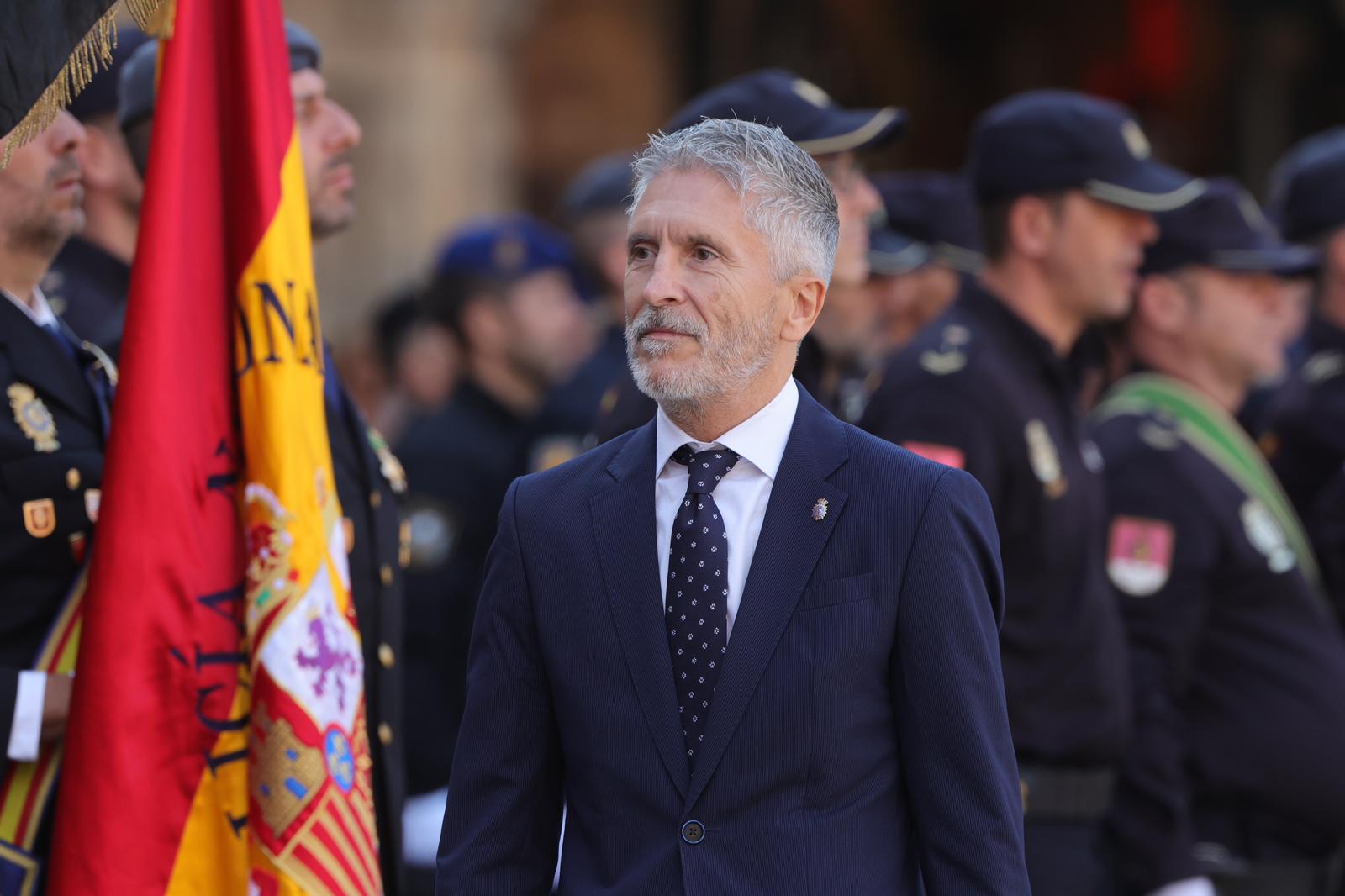 Marlaska, en el acto central de celebración del Día de la Policía en Salamanca
