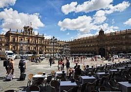 La Plaza Mayor de Salamanca, este mes de septiembre.