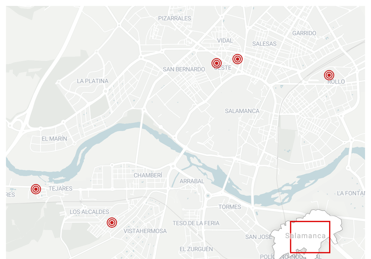 Cinco operaciones trazan el mapa de la Salamanca donde se refugia la droga