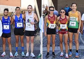 Los tres primeros de la categoría masculina y la femenina en la Carrera 10K Ciudad de Santa Marta