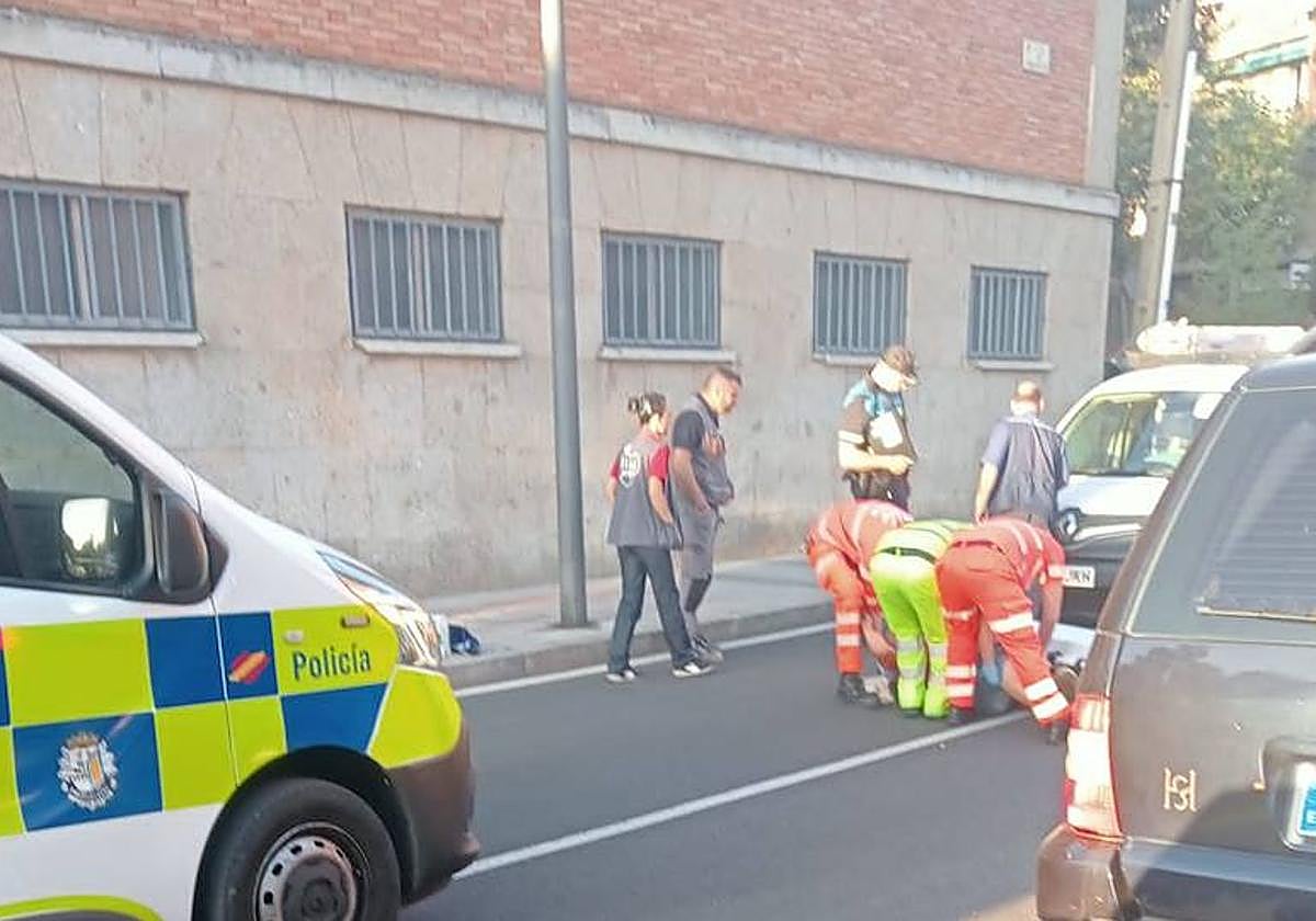 Imagen del atropello de esta mañana en Salamanca.