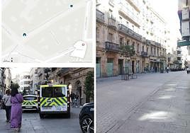 Policía Local y Policía Nacional en el centro de Salamanca.