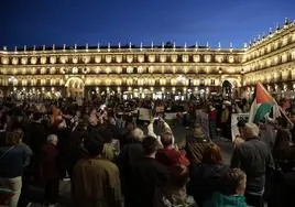 Concentración de apoyo a Palestina en Salamanca