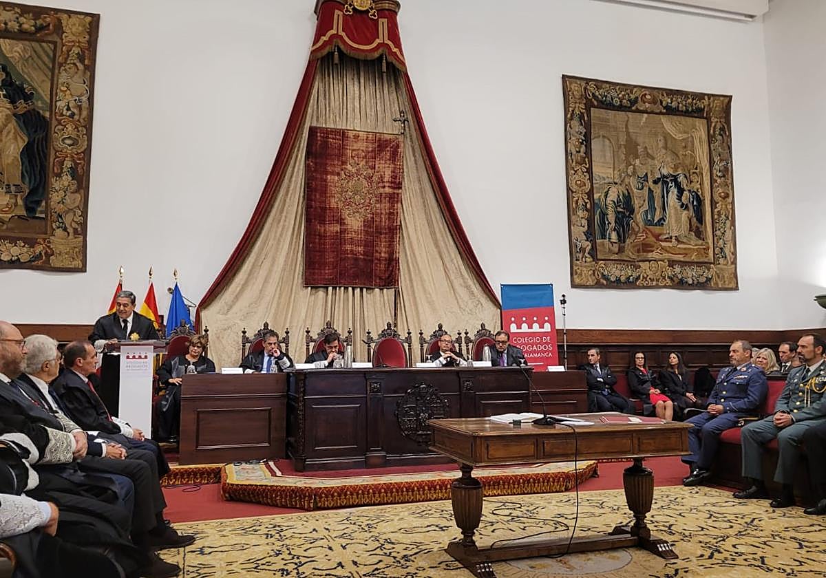 Un momento del polémico discurso.