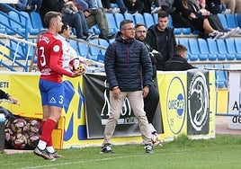 Dani Ponz, muy intenso durante el partido en el Reina Sofía ante la SD Tarazona