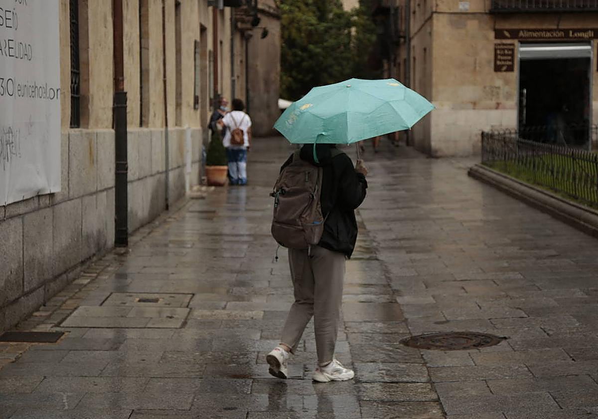 Lluvias y temperaturas mínimas de 8 grados, así se prevé este lunes en Salamanca