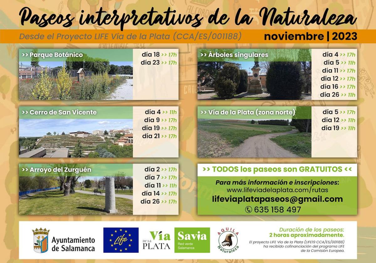 Salamanca amplía a 20 los paseos interpretativos de la naturaleza para noviembre