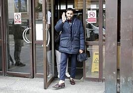 Lucar Burgueño a la salida de los Juzgados de Valladolid.