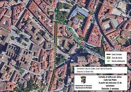 La calle San Pablo permanecerá cerrada al tráfico durante dos semanas