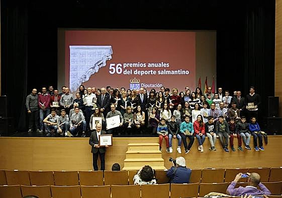 Entrega de reconocimientos en la 56 edición de Premios Anuales del Deporte Salmantino.