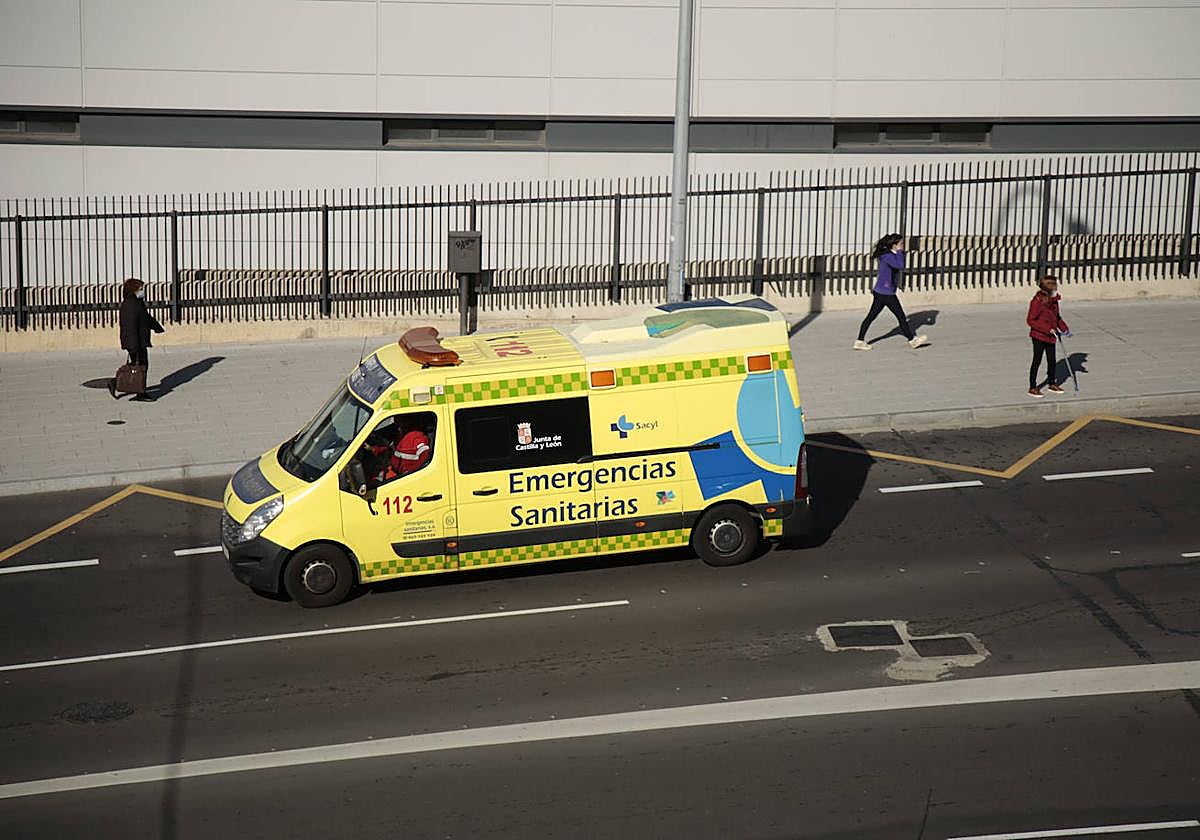 Ambulancia.Foto de archivo