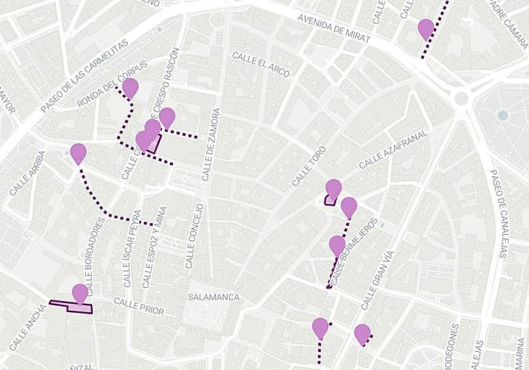 Las calles femeninas del centro de Salamanca.