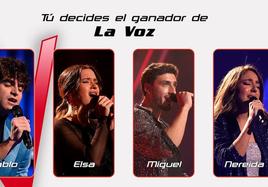 Los cuatro finalistas de La Voz.