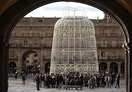 Turistas en la Plaza Mayor de Salamanca
