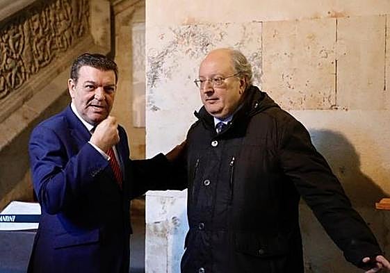 Luis miguel González Gago junto a Enrique Cabrero