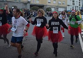 Algunos de los participantes en la Carrera del Pavo de Béjar.