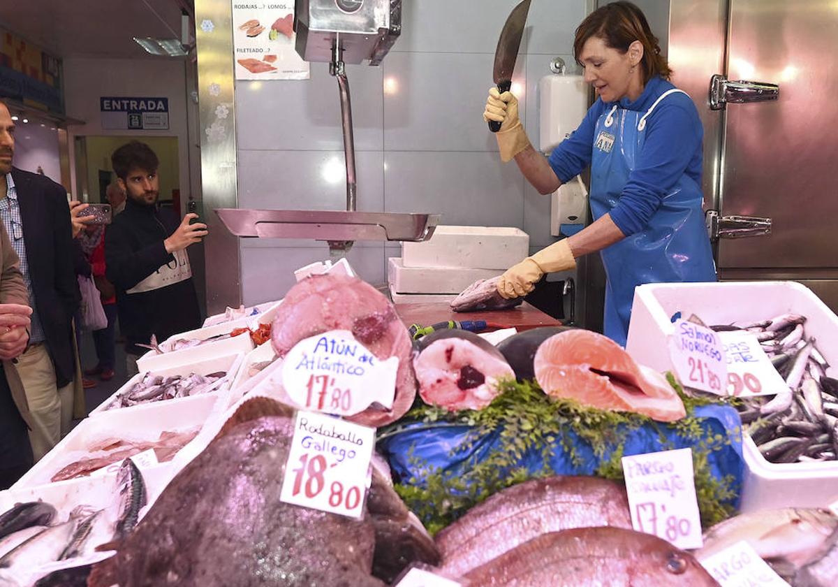 Productos en una pescadería.