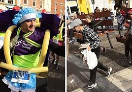 Montaña rusa y Los bancos, dos primeros premios del concurso de disfraces.