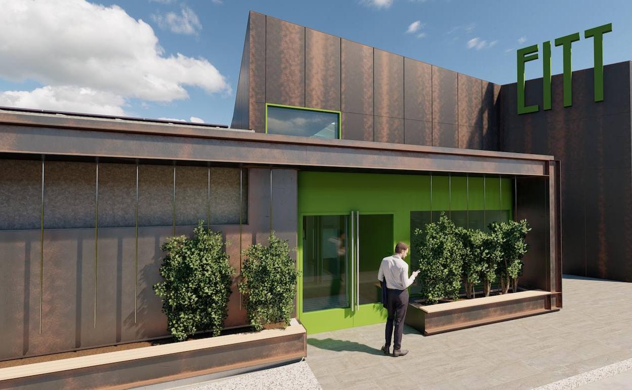 Recreación virtual de lo que será el exterior del Espacio de Innovación Tecnológica Tormes. 