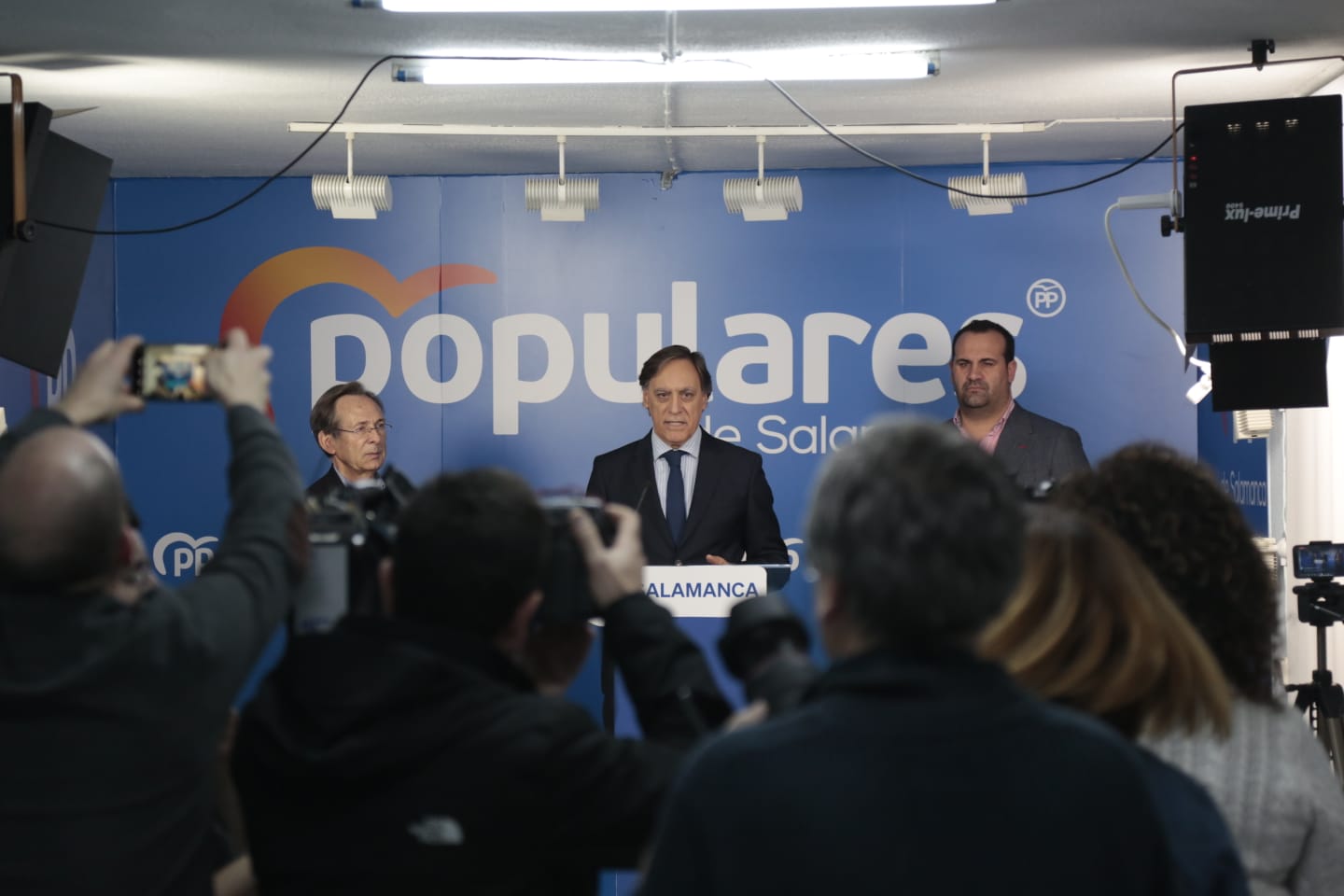 Carbayo en la reunión para candidato a la Alcaldía de Salamanca. 