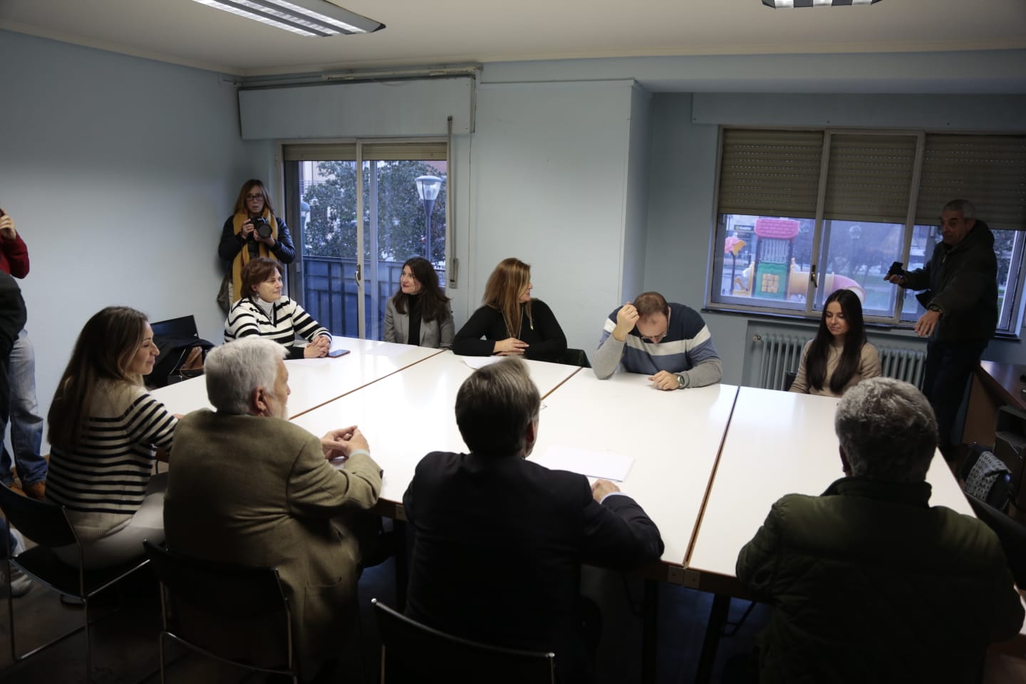 Carbayo en la reunión para candidato a la Alcaldía de Salamanca. 