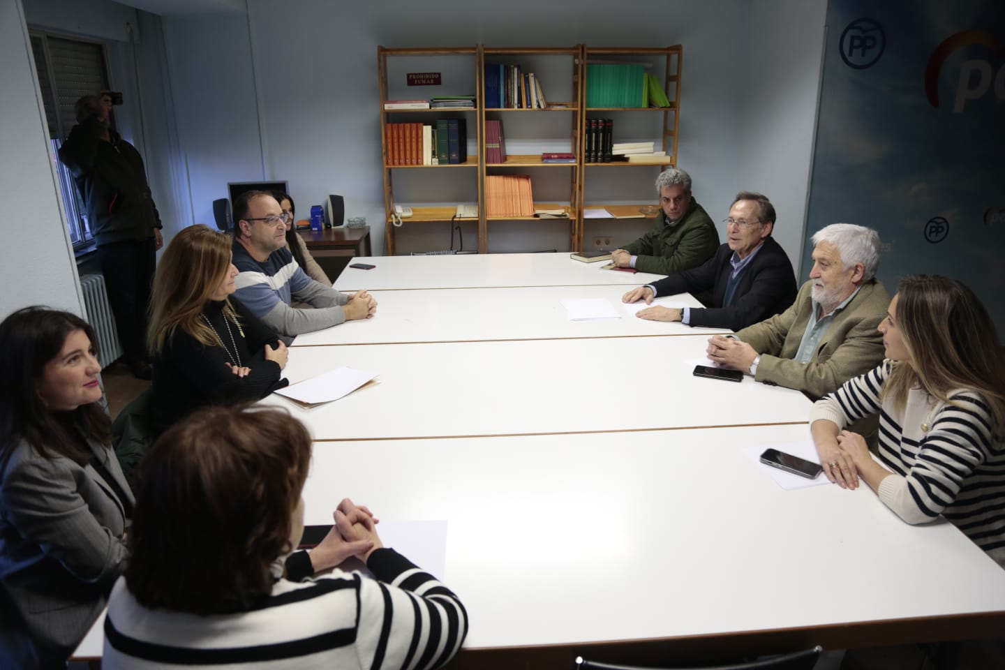 Carbayo en la reunión para candidato a la Alcaldía de Salamanca. 