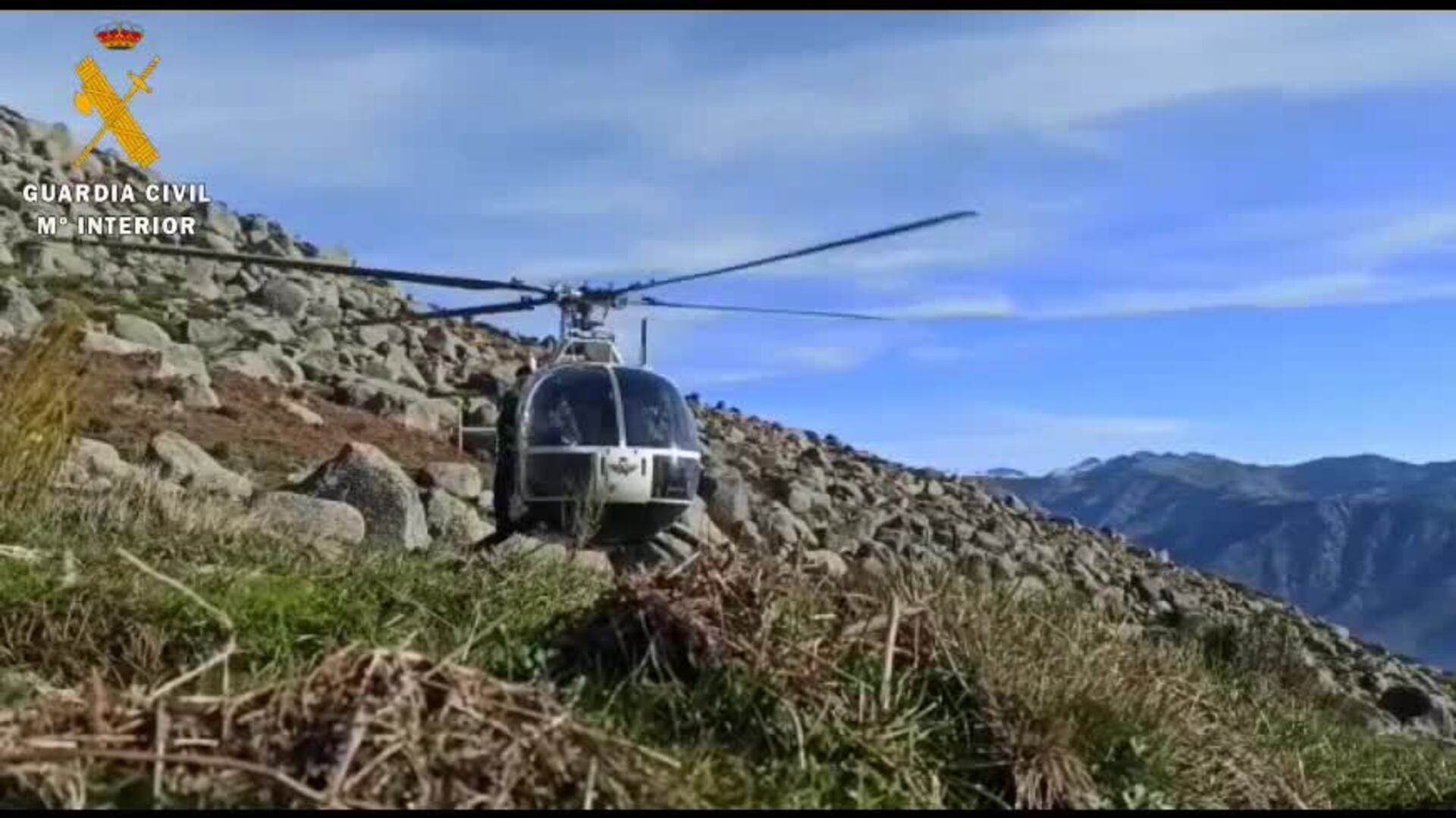 La Guardia Civil en el operativo de búsqueda del montañero desaparecido