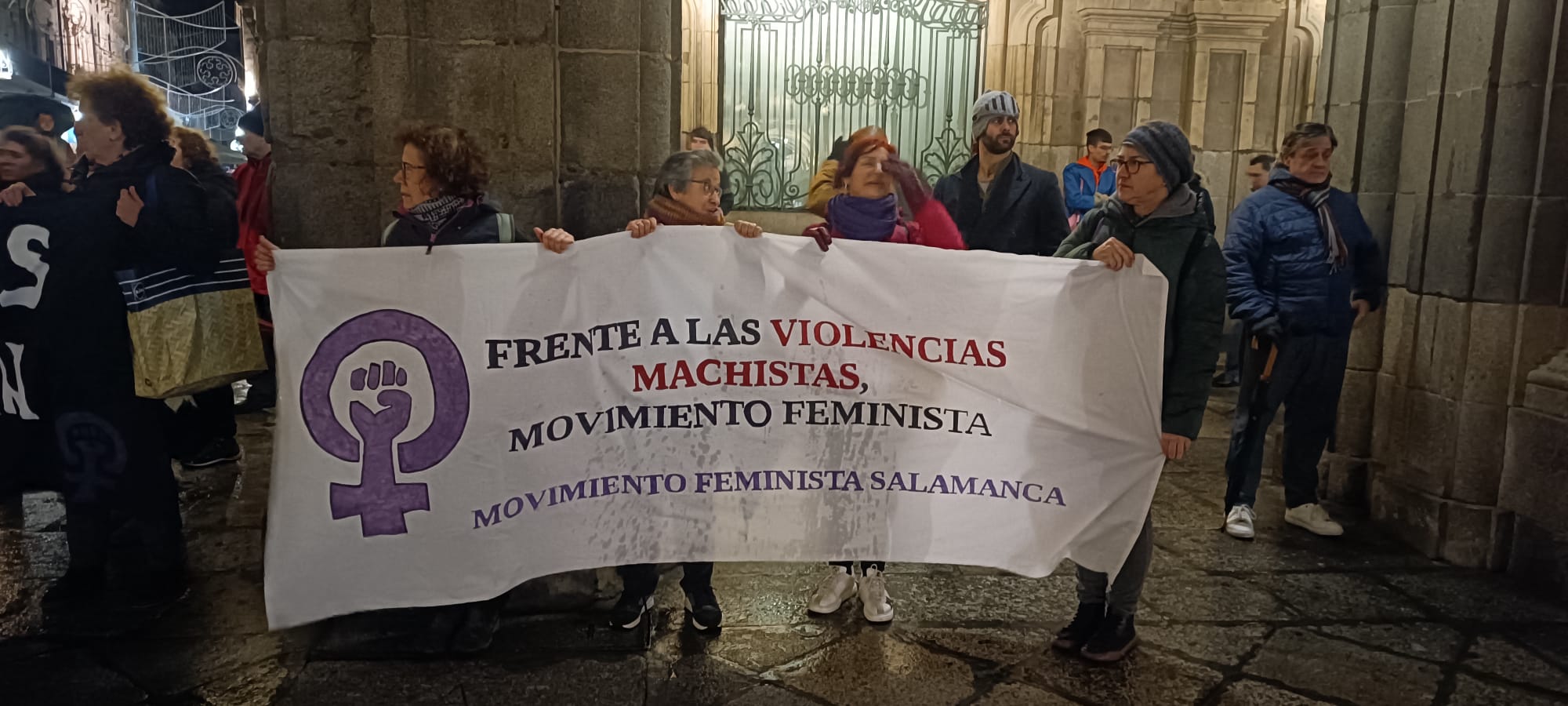 Manifestación del Movimiento Feminista por el asesinato de Santa Marta el pasado domingo. 