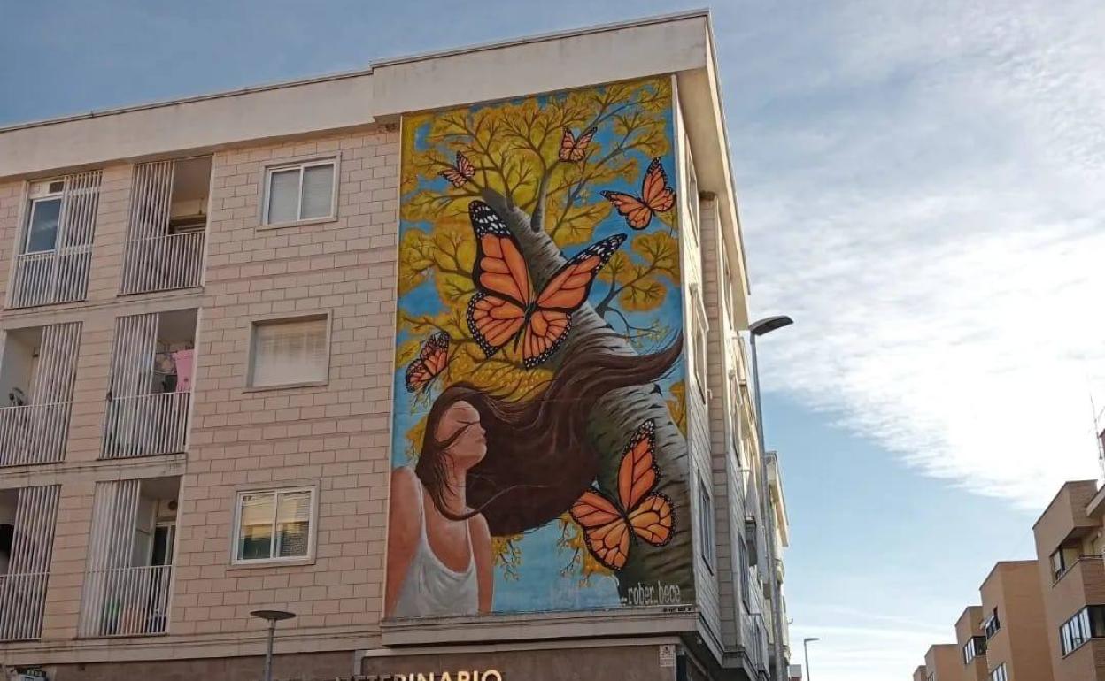 'Respira', un nuevo mural del santamartino Roberto Becerro, más conocido como Rober Bece. 