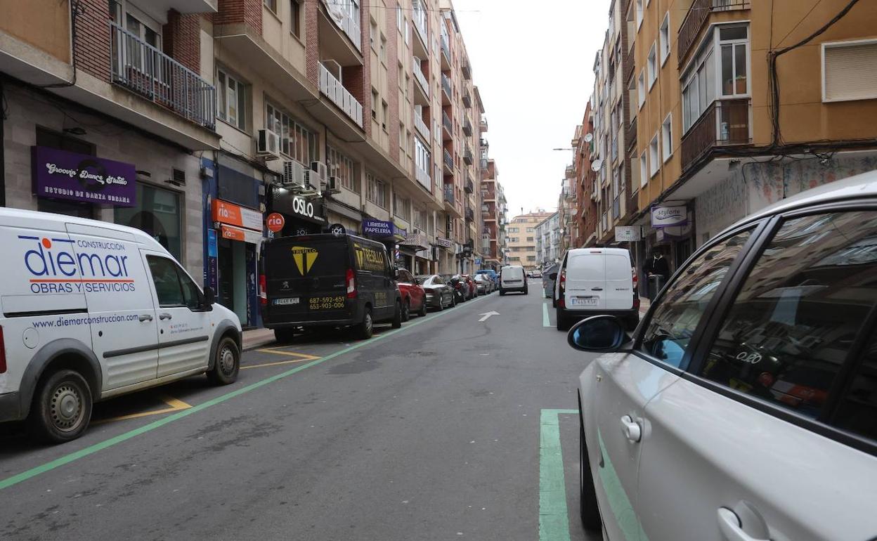 La calle Van Dyck, sin terrazas en la calzada. 