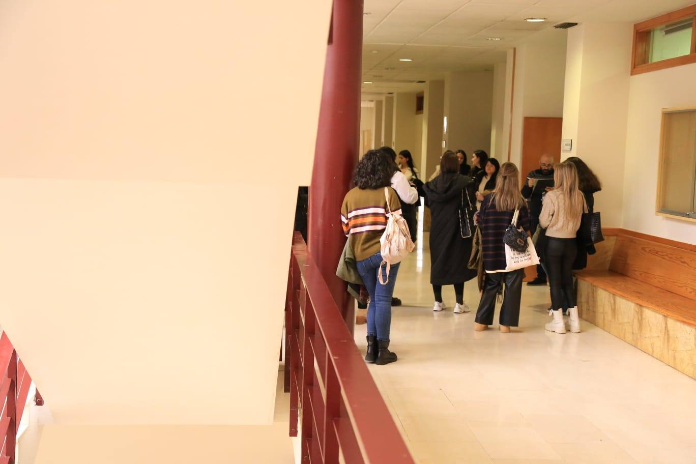 Una de las aulas donde se han examinado los aspirantes. 