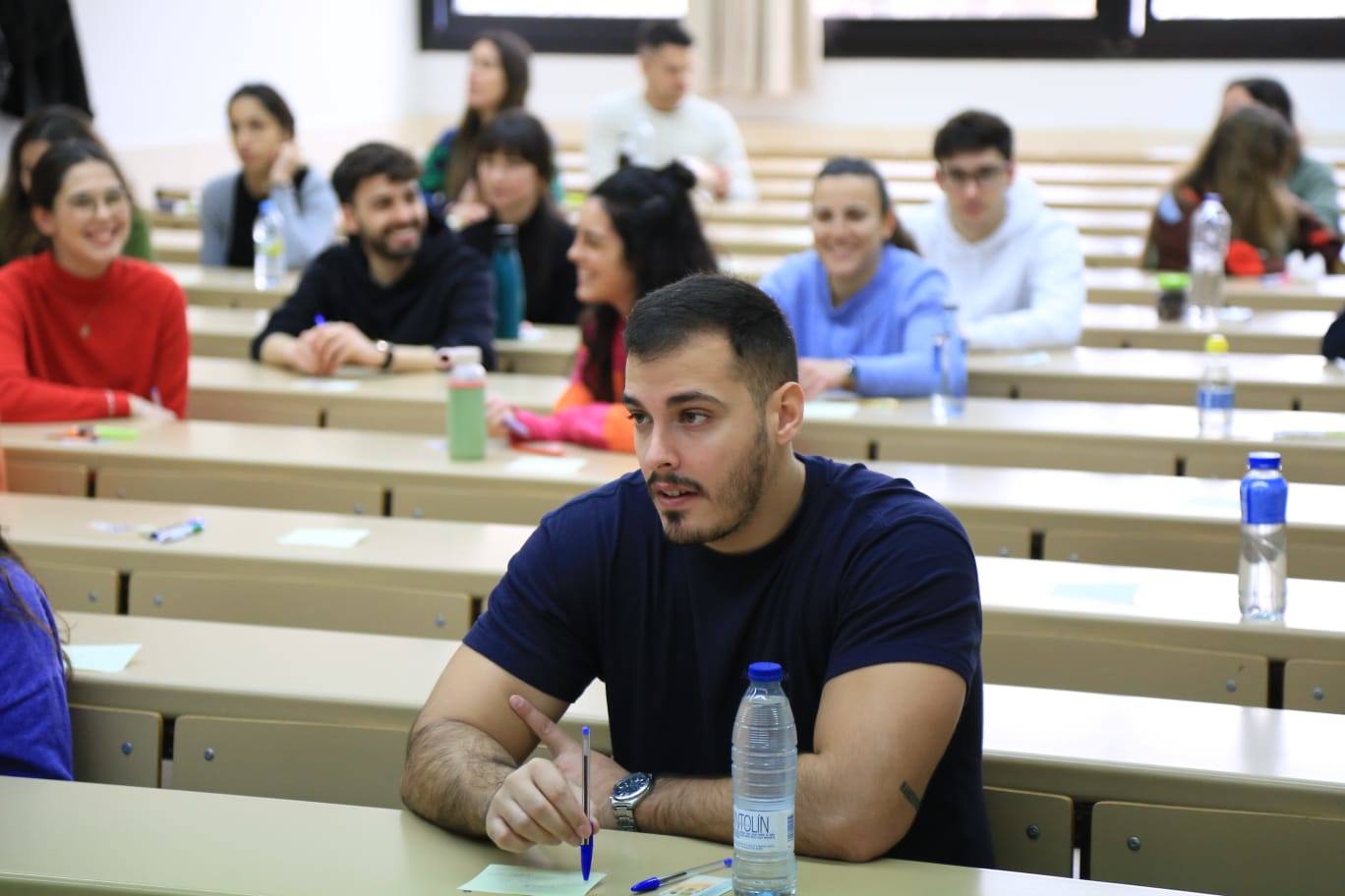 Una de las aulas donde se han examinado los aspirantes. 
