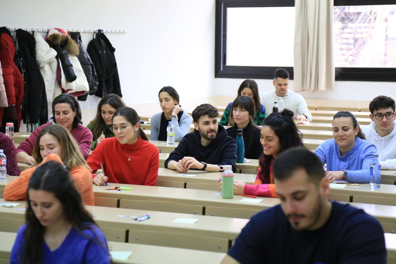 Una de las aulas donde se han examinado los aspirantes. 