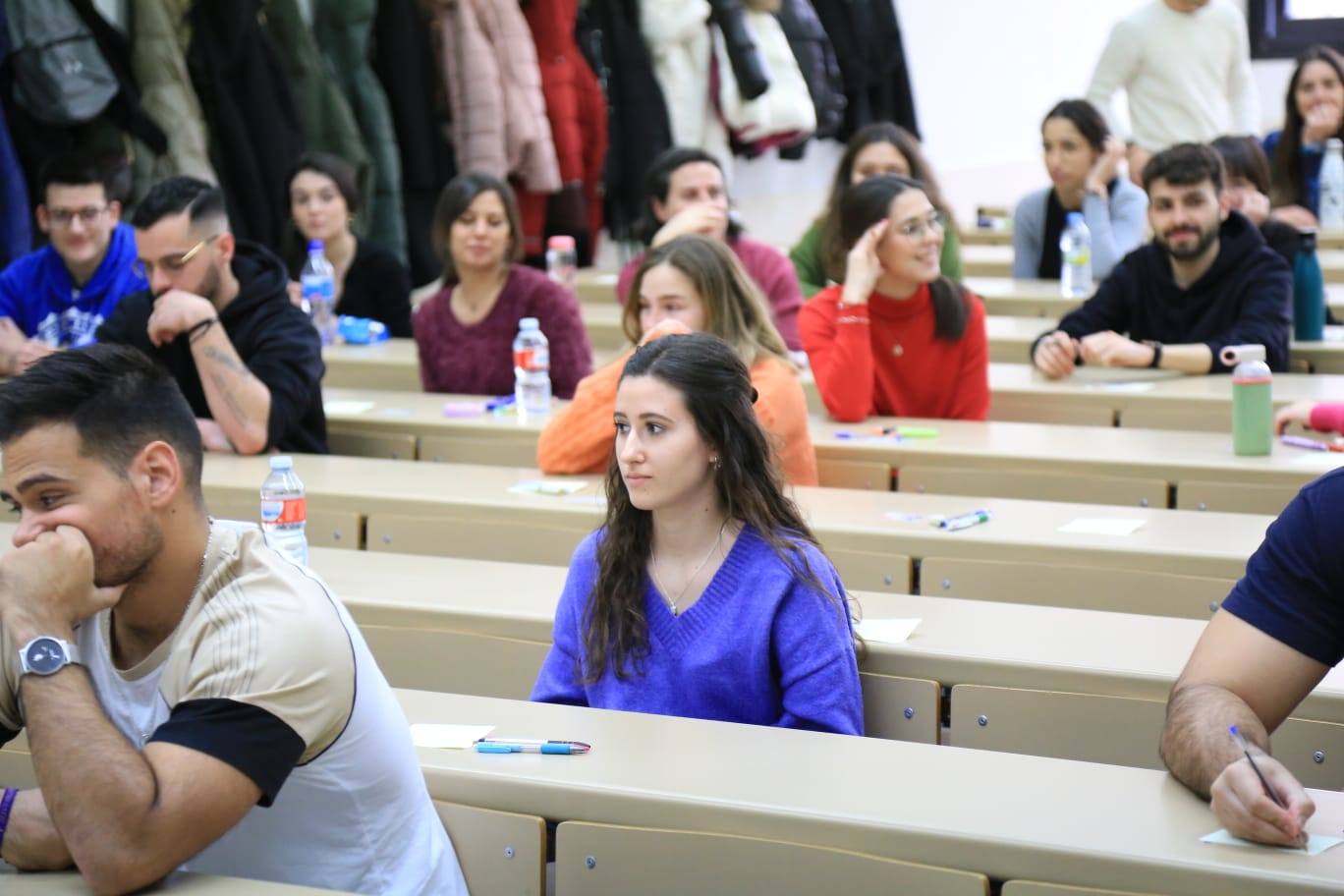 Una de las aulas donde se han examinado los aspirantes. 
