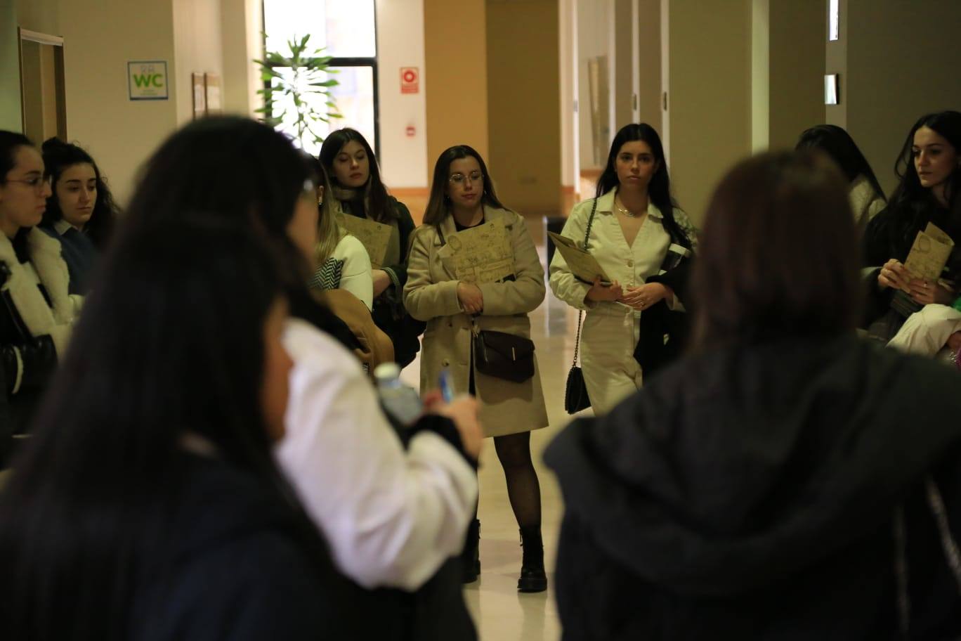 Una de las aulas donde se han examinado los aspirantes. 