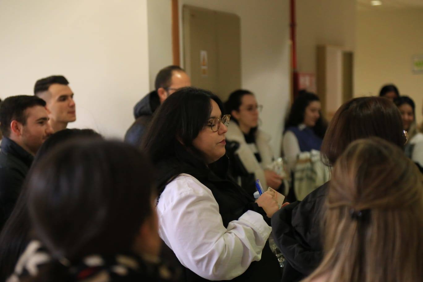 Una de las aulas donde se han examinado los aspirantes. 