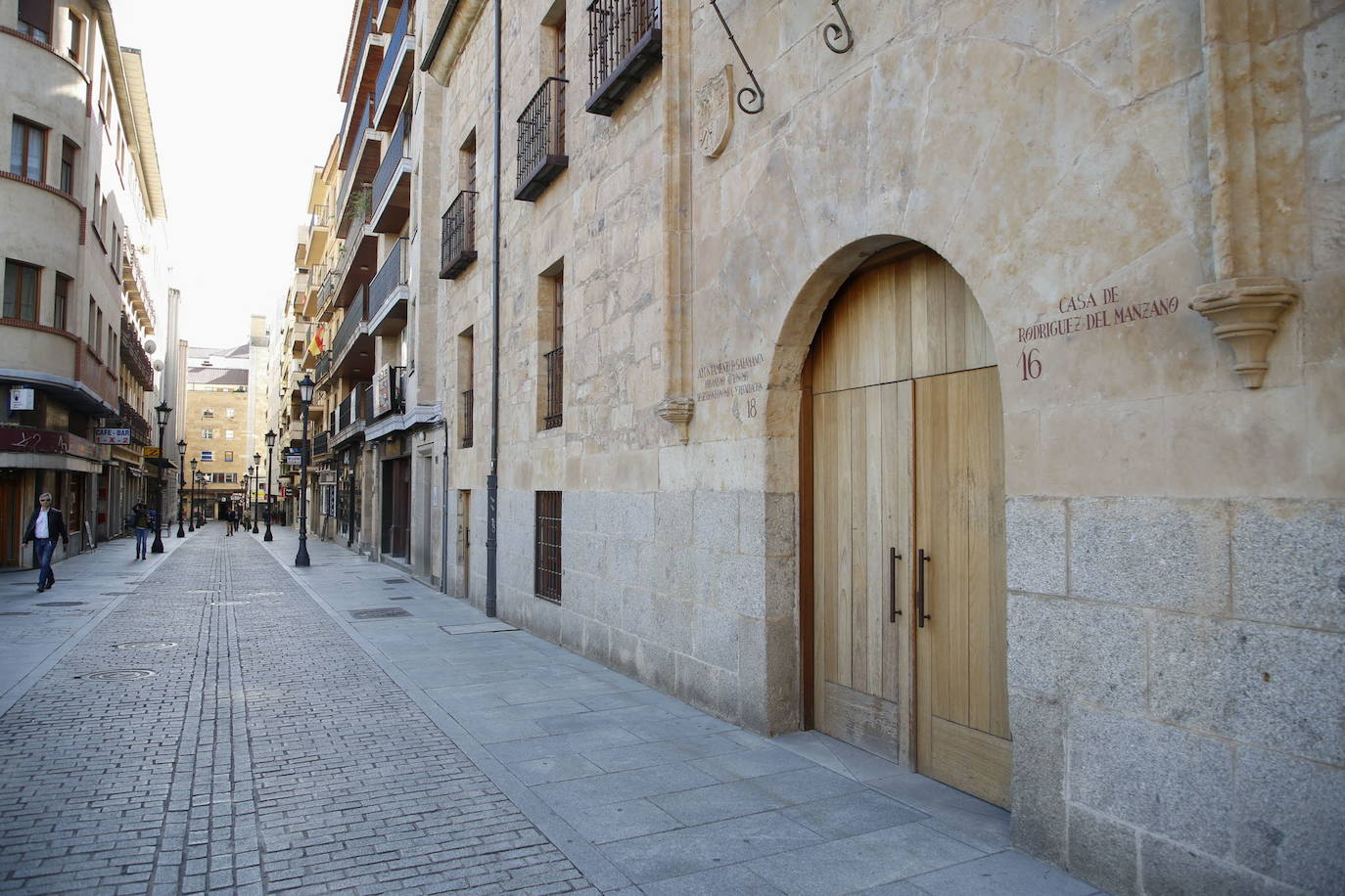 Calle Espoz y Mina, donde se ha producido el altercado. 