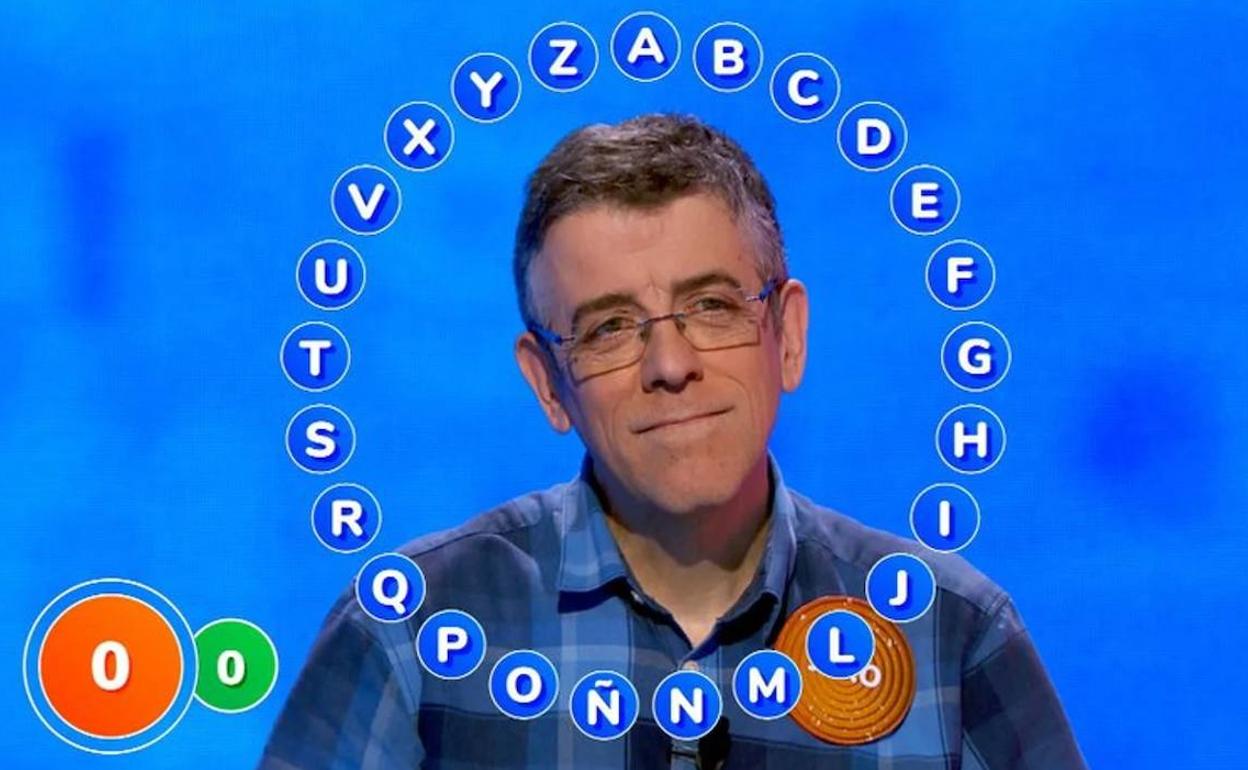 Jero Hernández en una de sus intervenciones en el 'Rosco' de Pasapalabra.