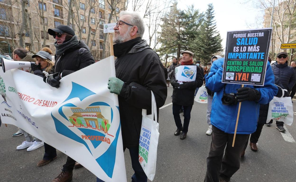 La Marea Blanca en su paso por Salamanca. 